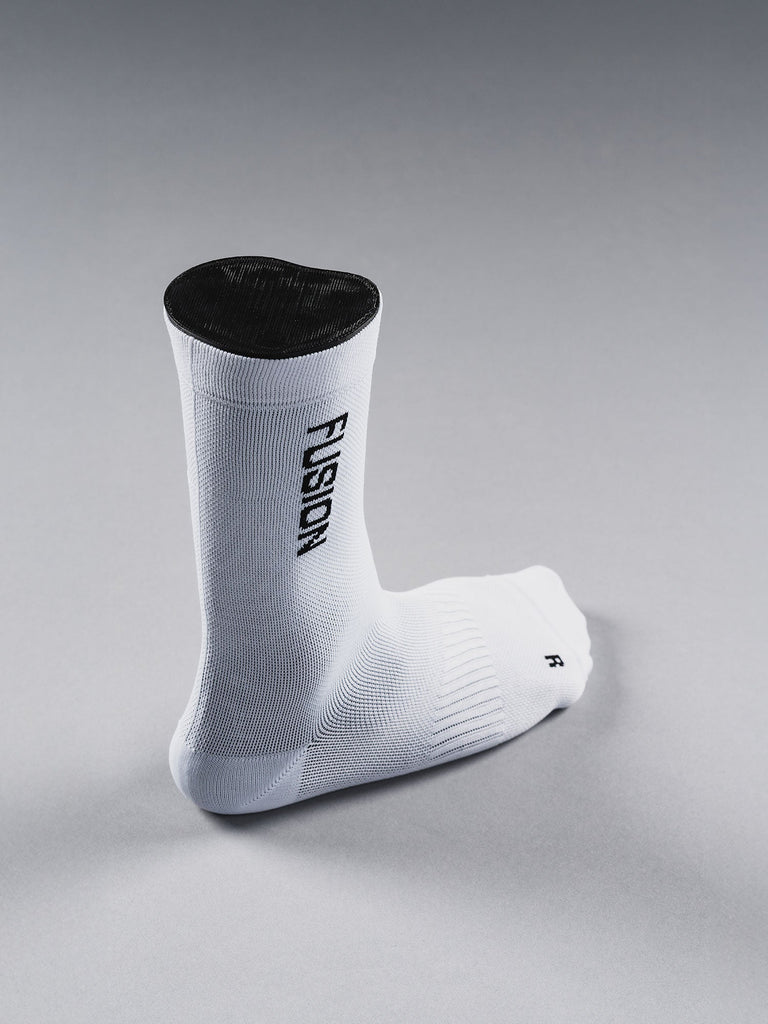Fusion TEMPO! Cycling Sock white unisex cycling socks product image 2