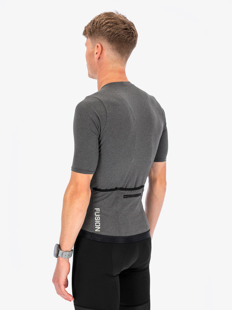Fusion Cycling Training Jersey grey unisex cycling jersey product image 5