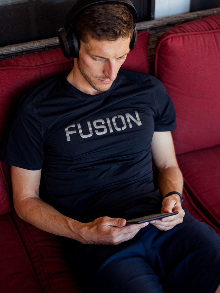 Fusion Mens Recharge T-Shirt black men's performance shirt product image 3