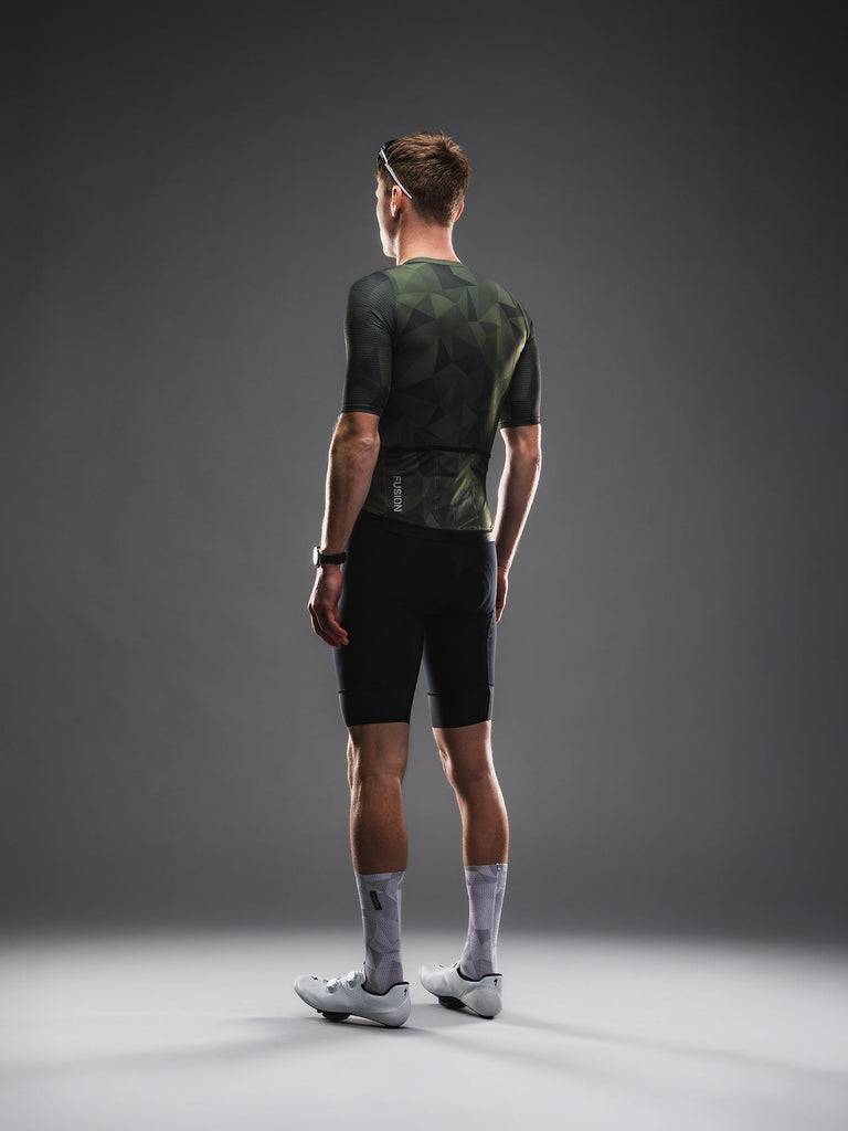 Fusion Mens TEMPO! ONE Bib Shorts black men's cycling bib shorts product image 6