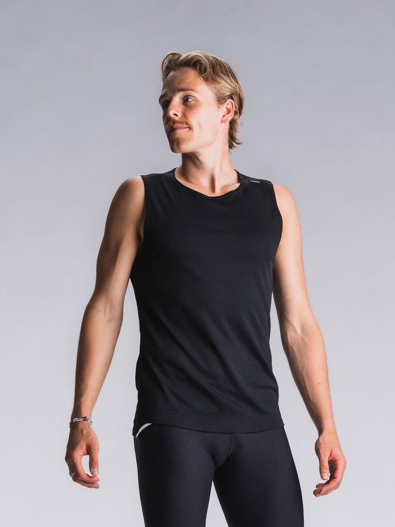 Fusion Mens TEMPO! ONE Run Singlet black men's running singlet product image 1