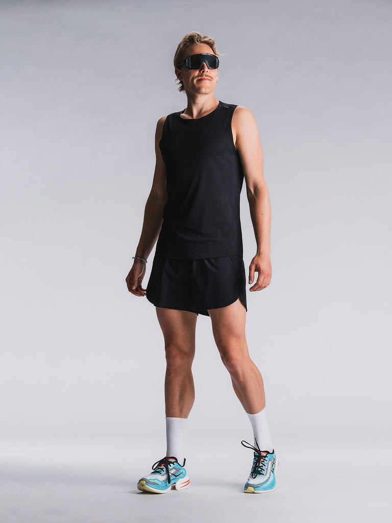 Fusion Mens TEMPO! ONE Run Singlet black men's running singlet product image 3