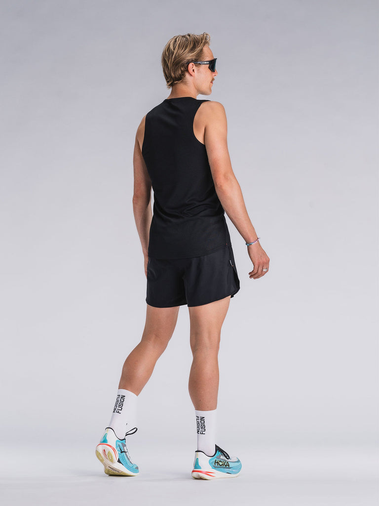 Fusion Mens TEMPO! ONE Run Singlet green men's running singlet product image 6