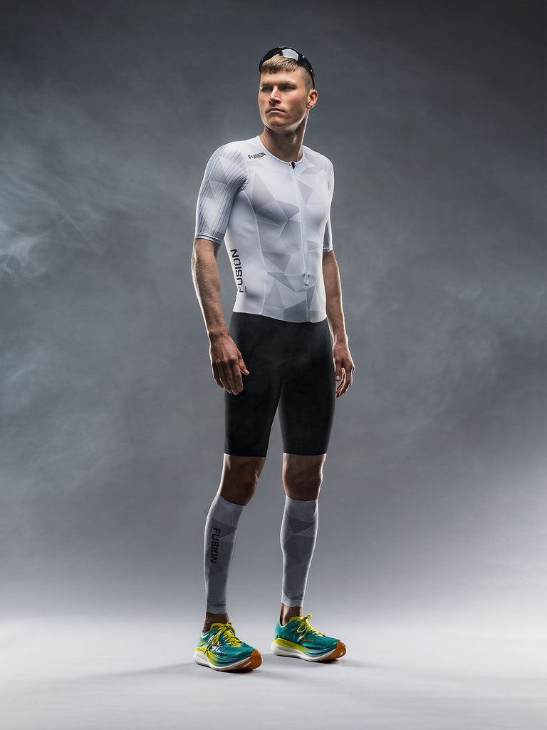 Fusion TEMPO! ONE Tri Suit white/grey men's triathlon suit product image 5